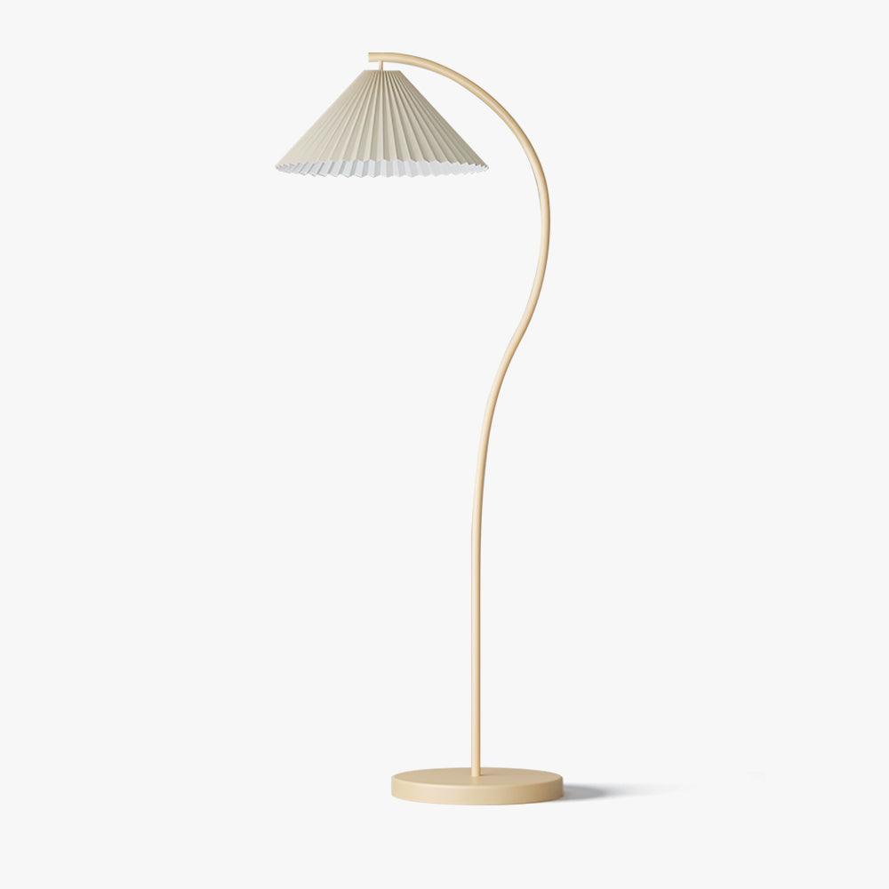 Mytalil Moderne vloerlamp met gebogen stoffen kap