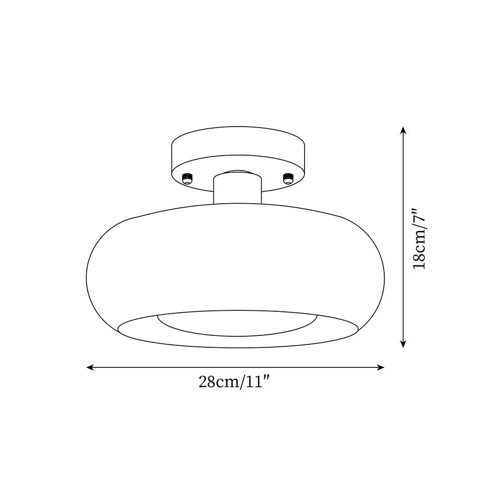 Liorelella glazen plafondlamp