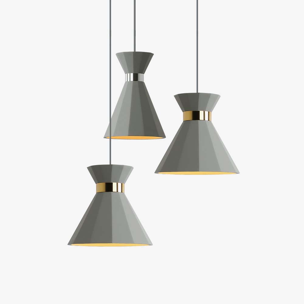 Nerissa moderne hanglamp in grijs en goud