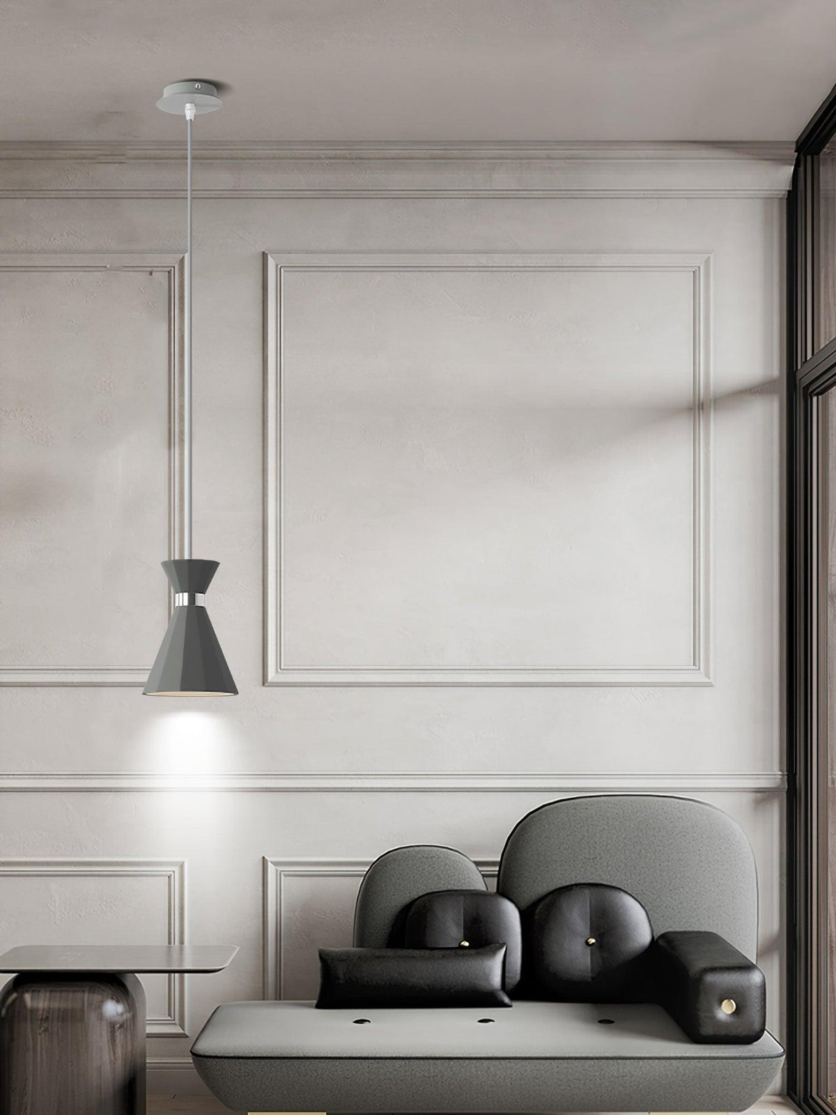 Nerissa moderne hanglamp in grijs en goud
