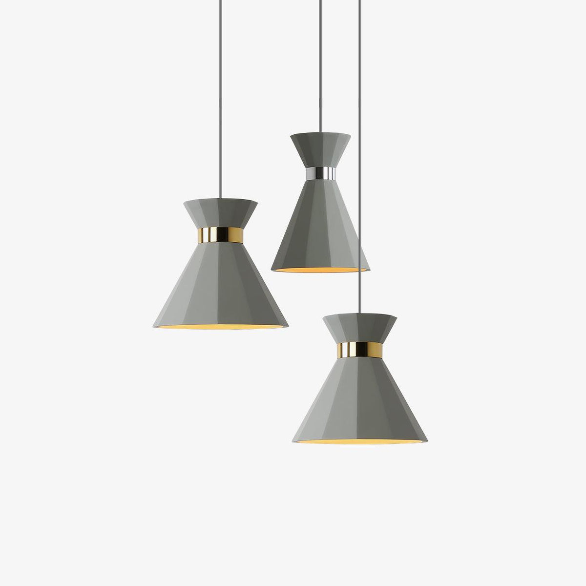 Nerissa moderne hanglamp in grijs en goud