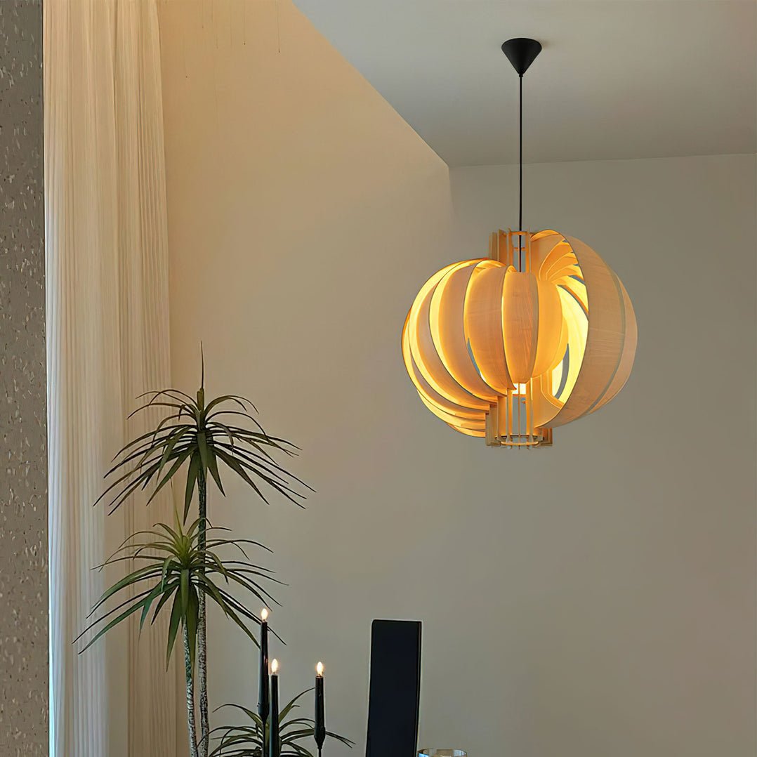 Ivraeus Premium elegantie Ring Houten hanglamp