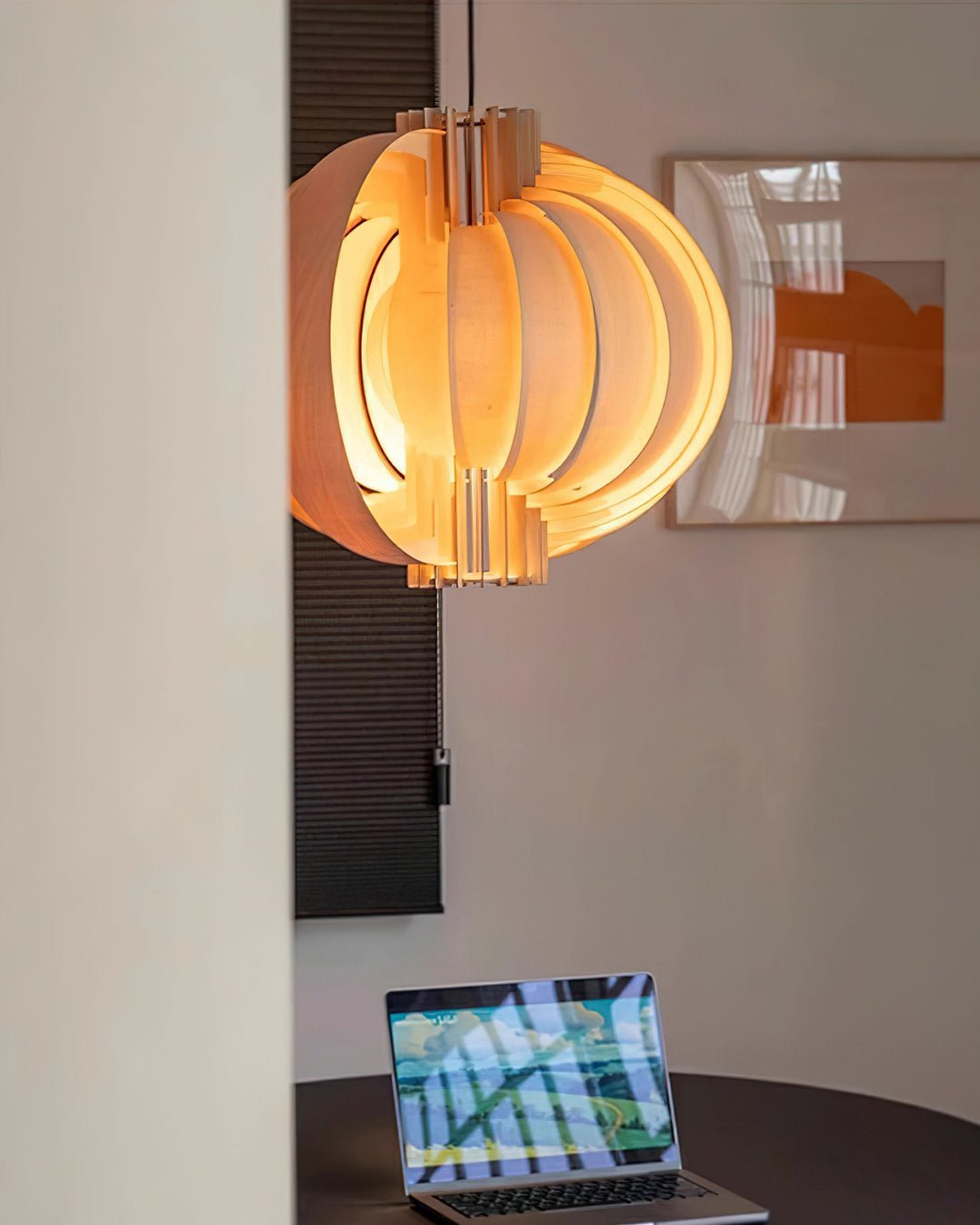 Ivraeus Premium elegantie Ring Houten hanglamp