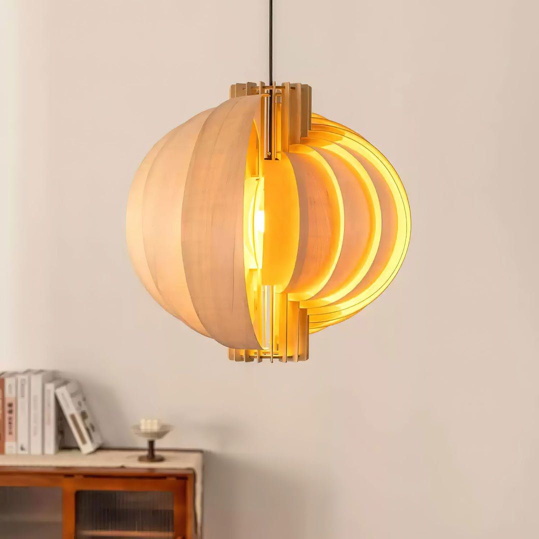 Ivraeus Premium elegantie Ring Houten hanglamp