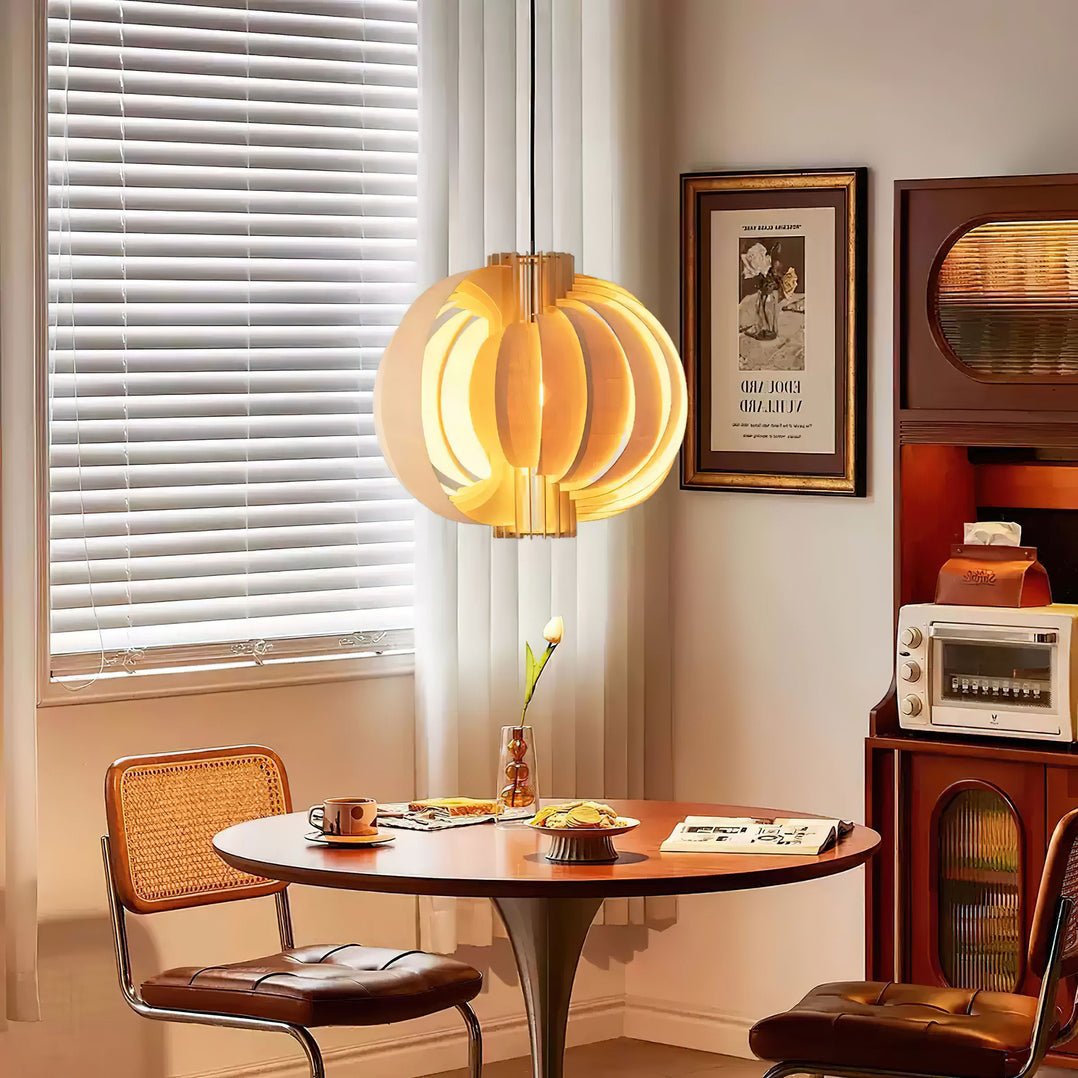 Ivraeus Premium elegantie Ring Houten hanglamp