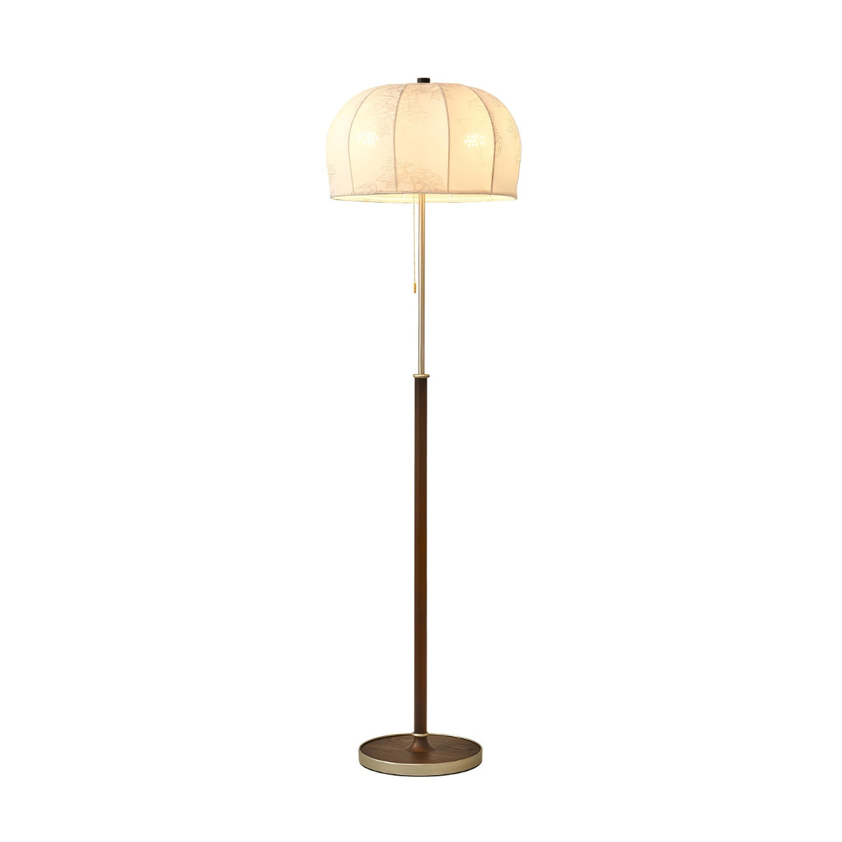 Cularo vloerlamp van stof en hout
