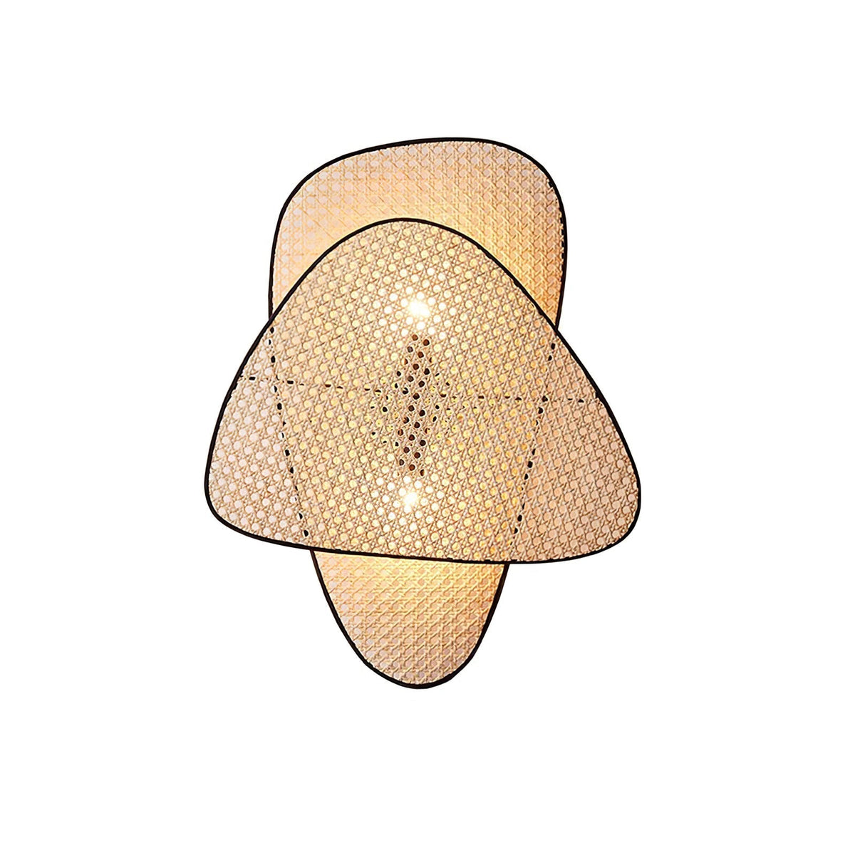 Caneira wandlamp met natuurlijke bamboe-ontwerp in cannage-stijl