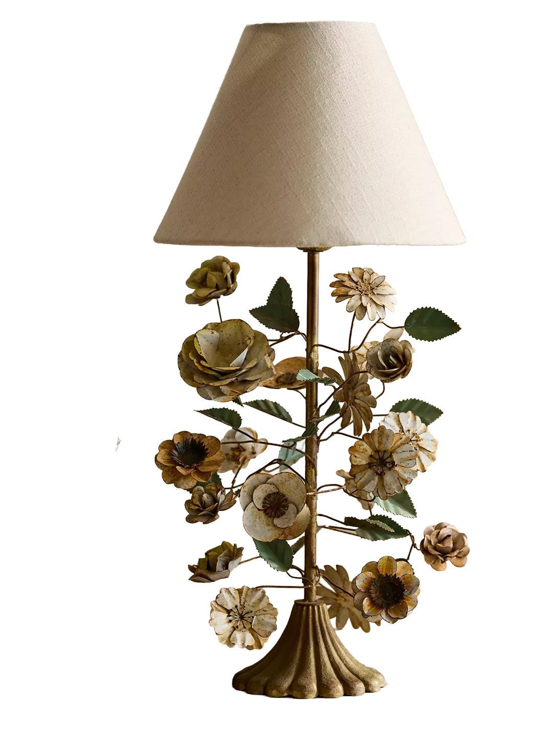 Sculpted Metal Floral tafellamp