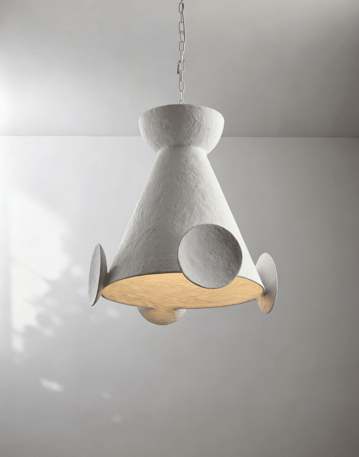 Sculptural Plaster Cone hanglamp
