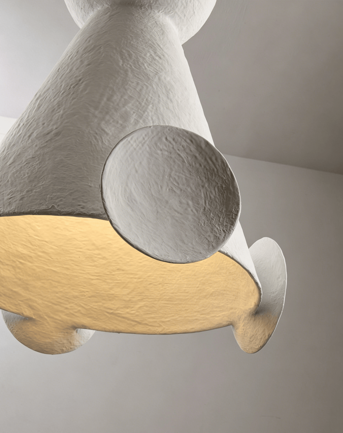 Sculptural Plaster Cone hanglamp