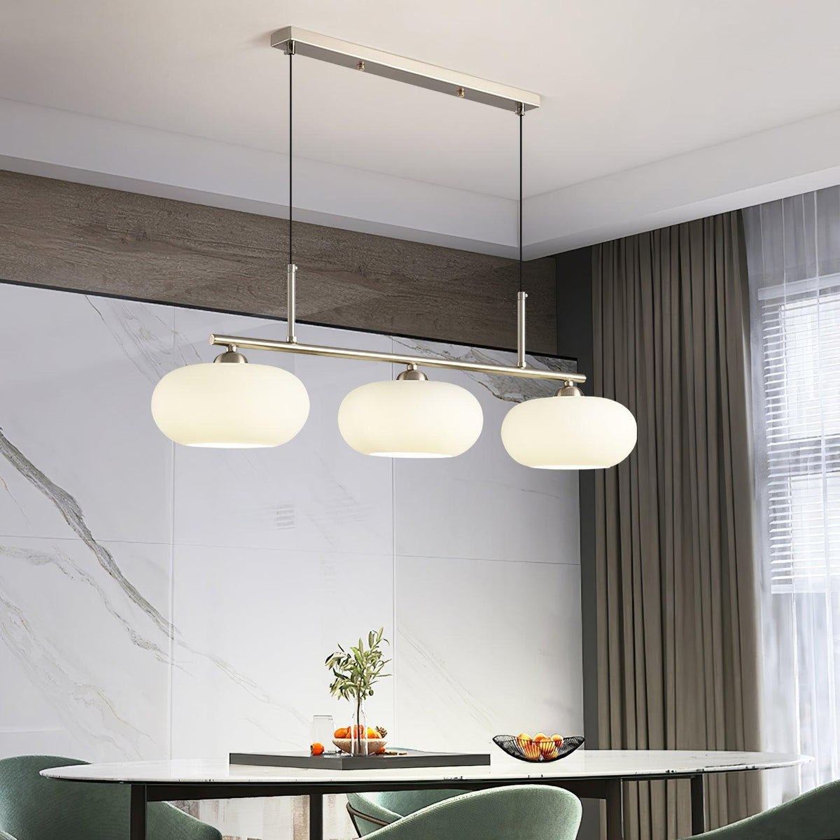 Lumeiella hanglamp 3-licht bolvormig lineair