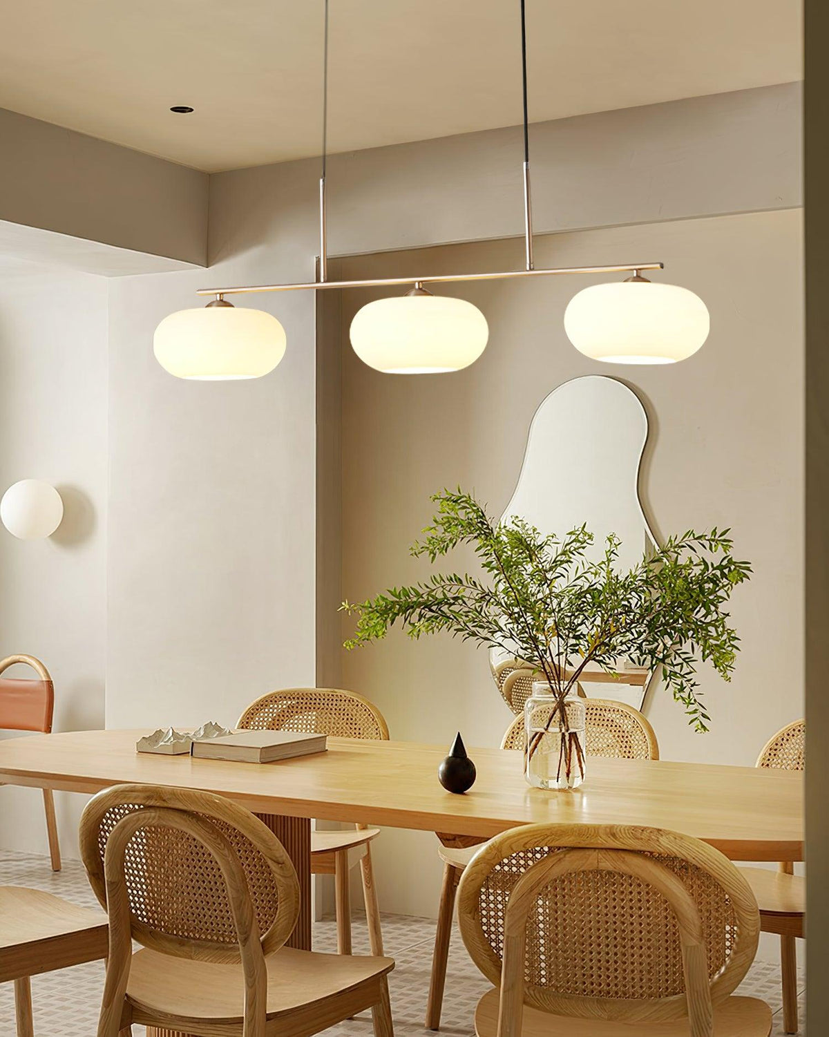 Lumeiella hanglamp 3-licht bolvormig lineair