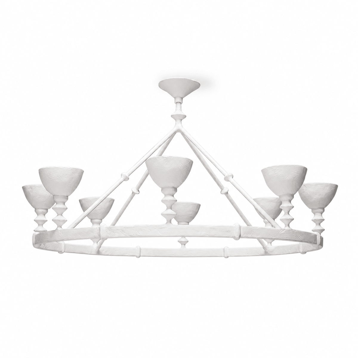 Sculptural kroonluchter van gips