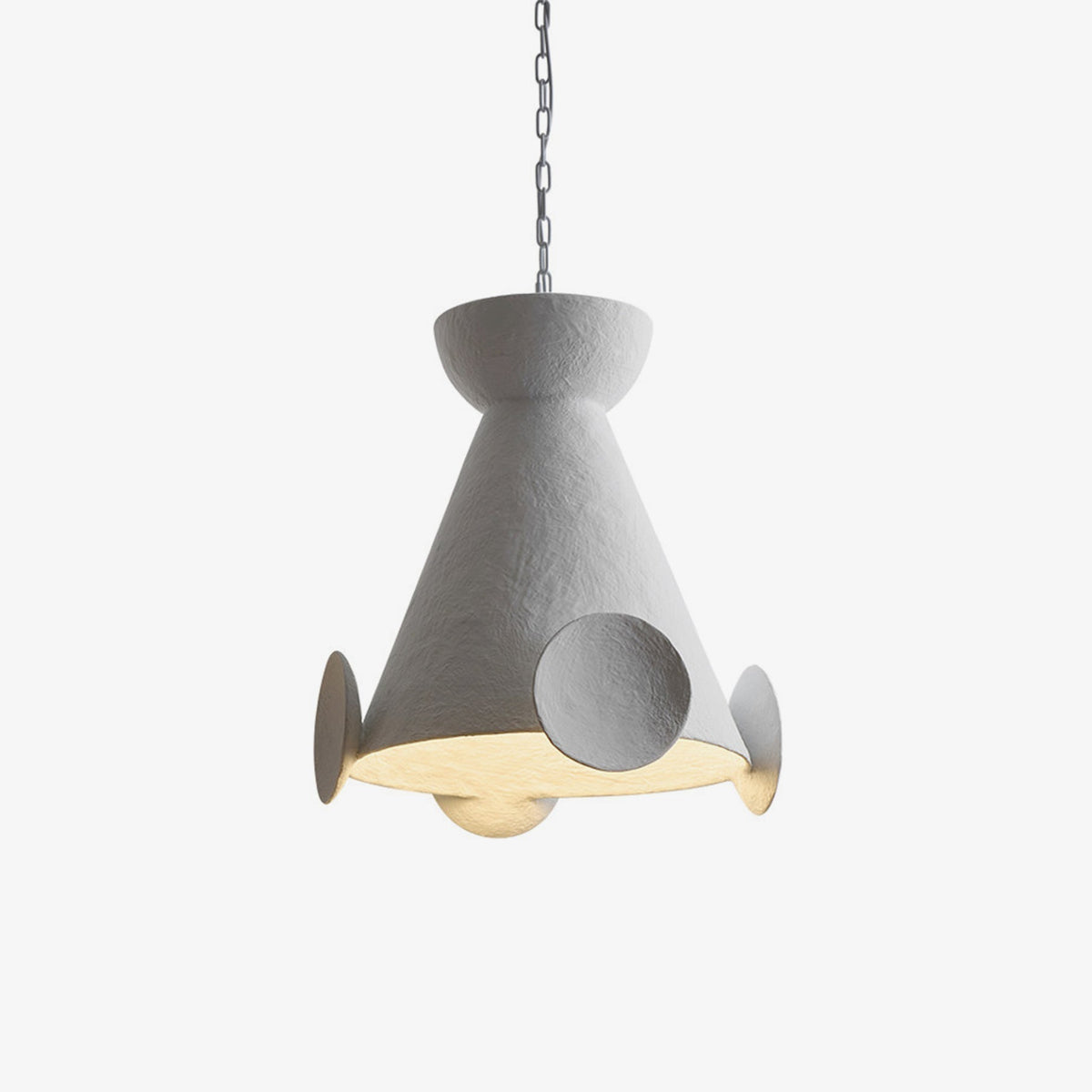 Sculptural Plaster Cone hanglamp