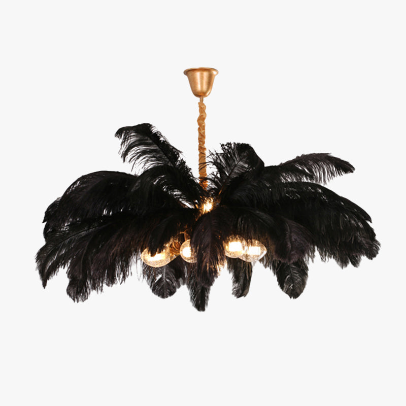O'Moore Scandinavische Luxe Hanglampen Messing Veren Slaapkamer