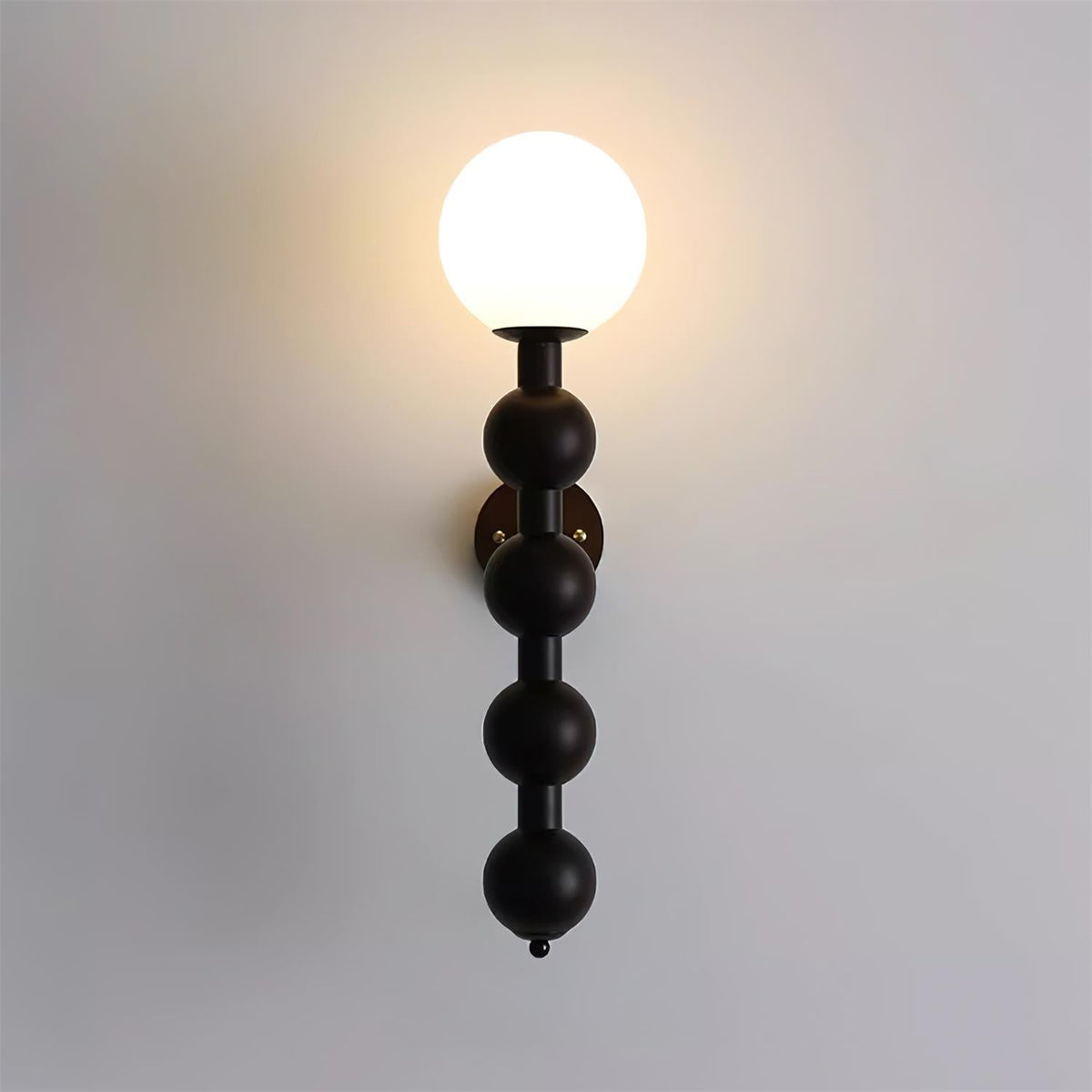 Wandlamp Gourd in Hout, Metaal en glas Modern Style