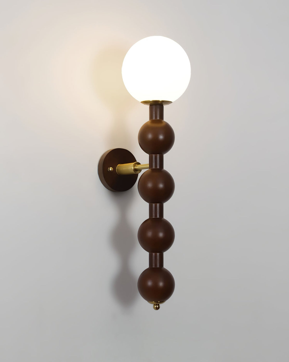 Wandlamp Gourd in Hout, Metaal en glas Modern Style