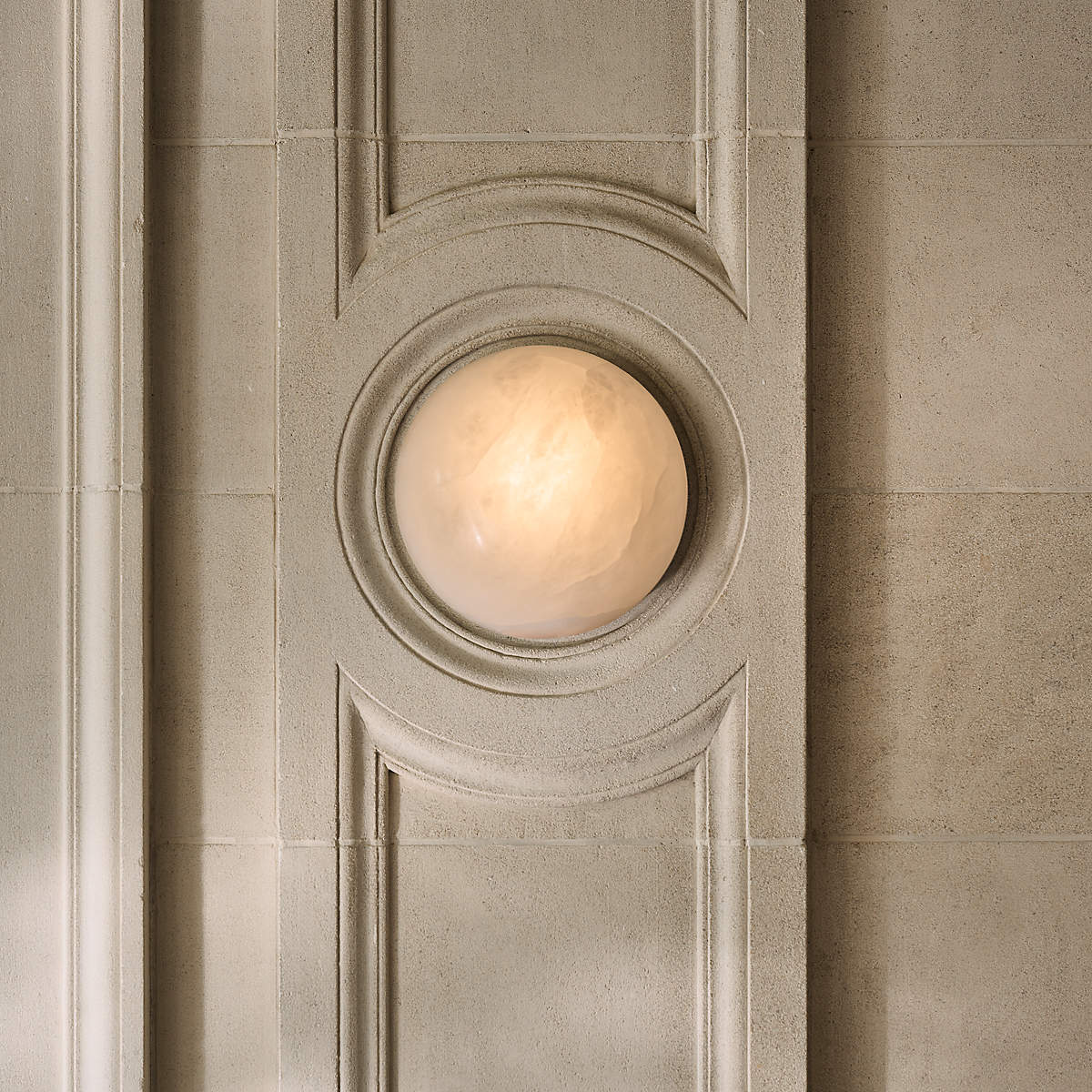 Elthen Minimalistische plafondlamp van albast