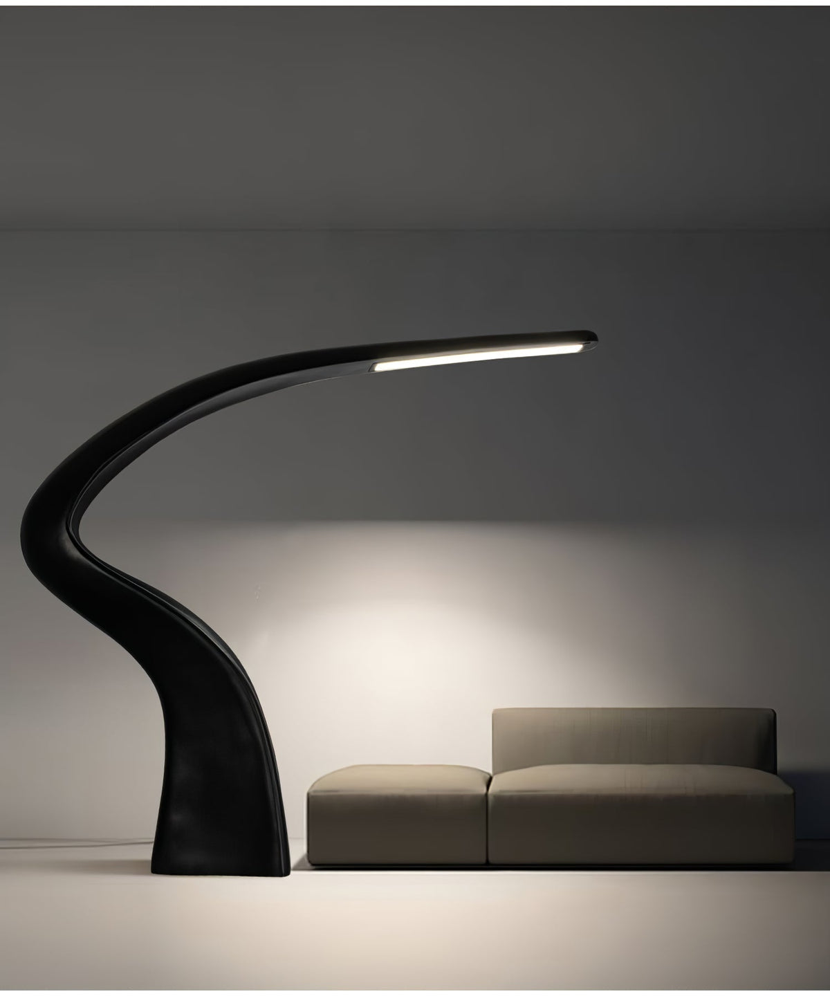 Fluten Zwart Moderne vloerlamp