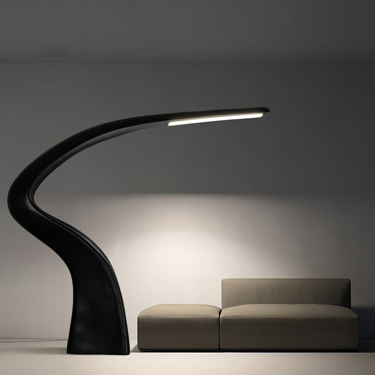 Fluten Zwart Moderne vloerlamp