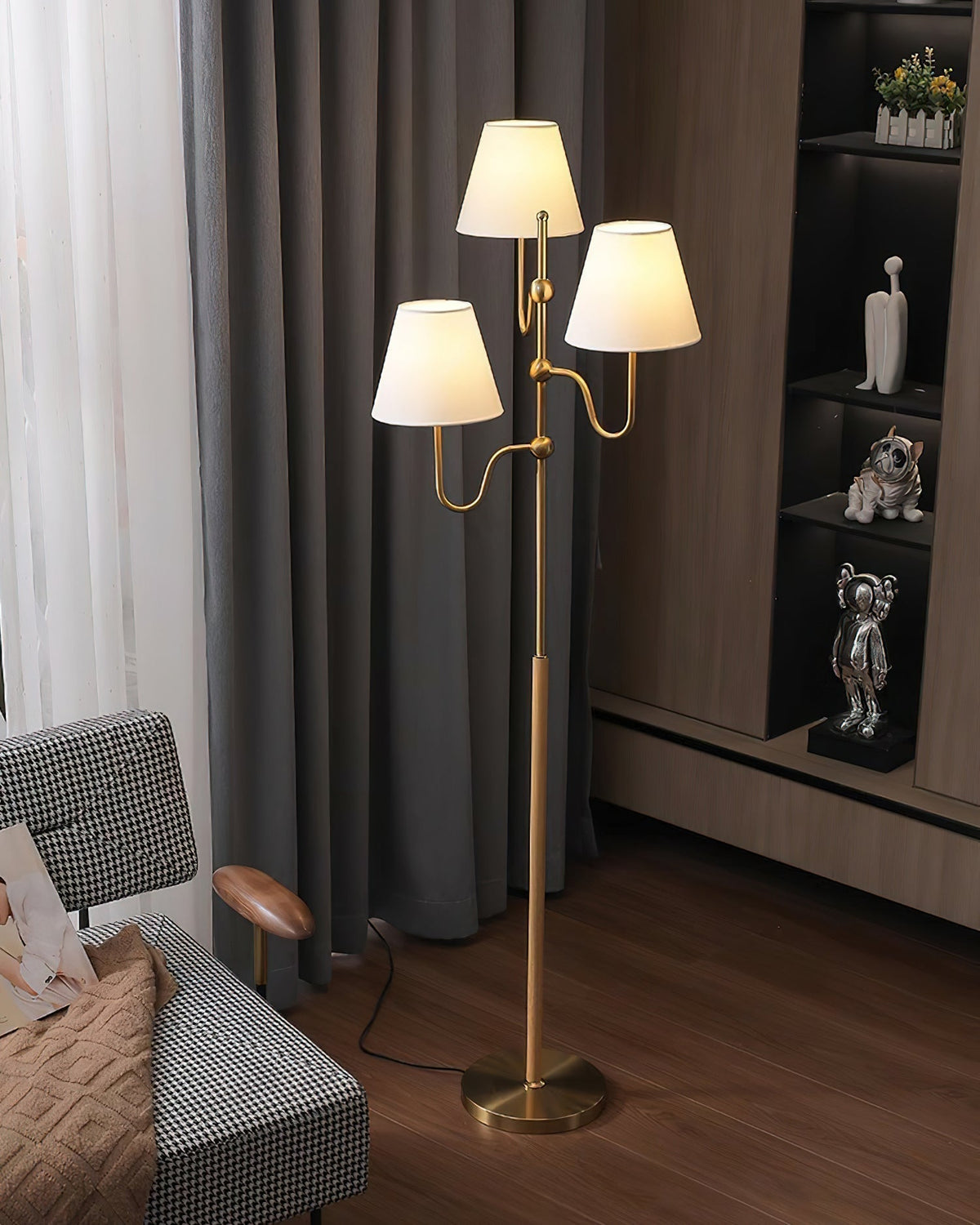 Vevenq vloerlamp met katoenen kap