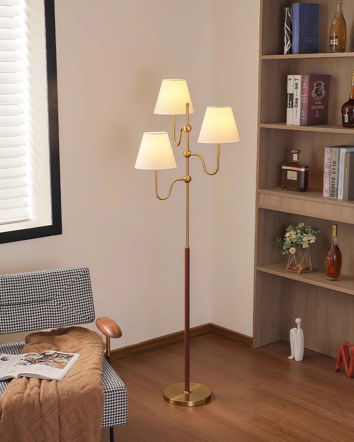 Vevenq vloerlamp met katoenen kap