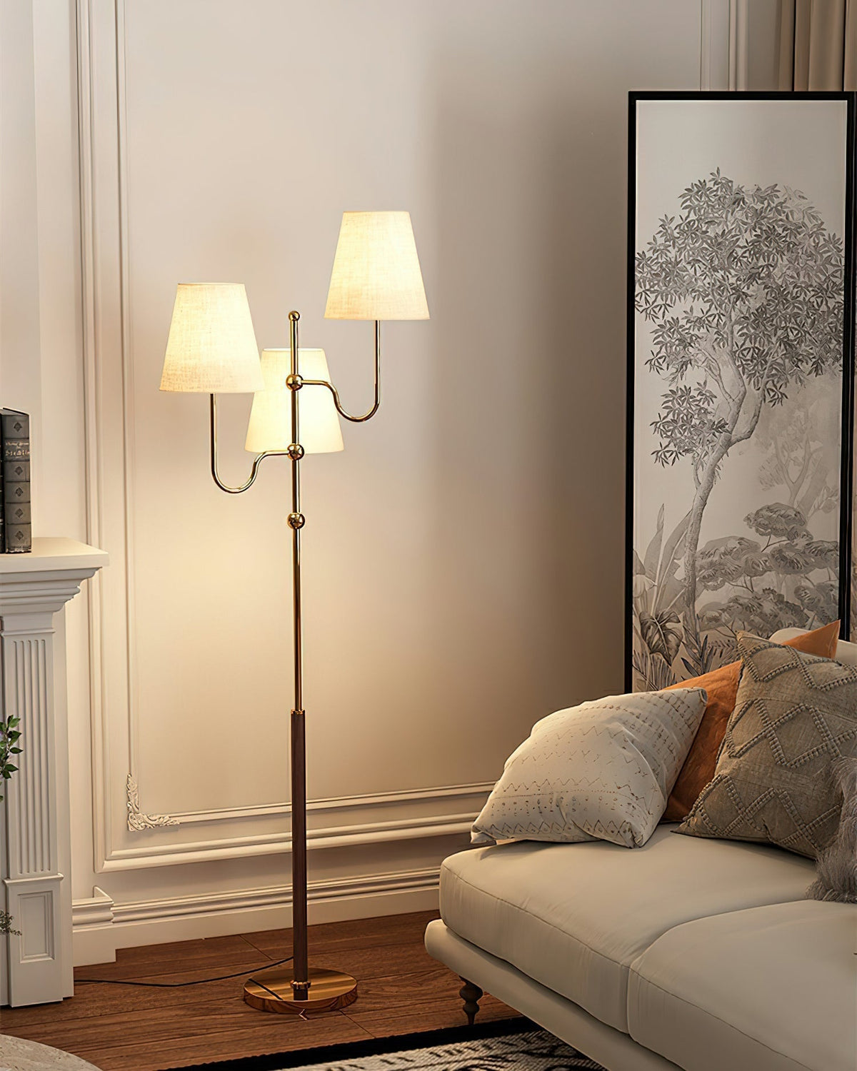 Vevenq vloerlamp met katoenen kap