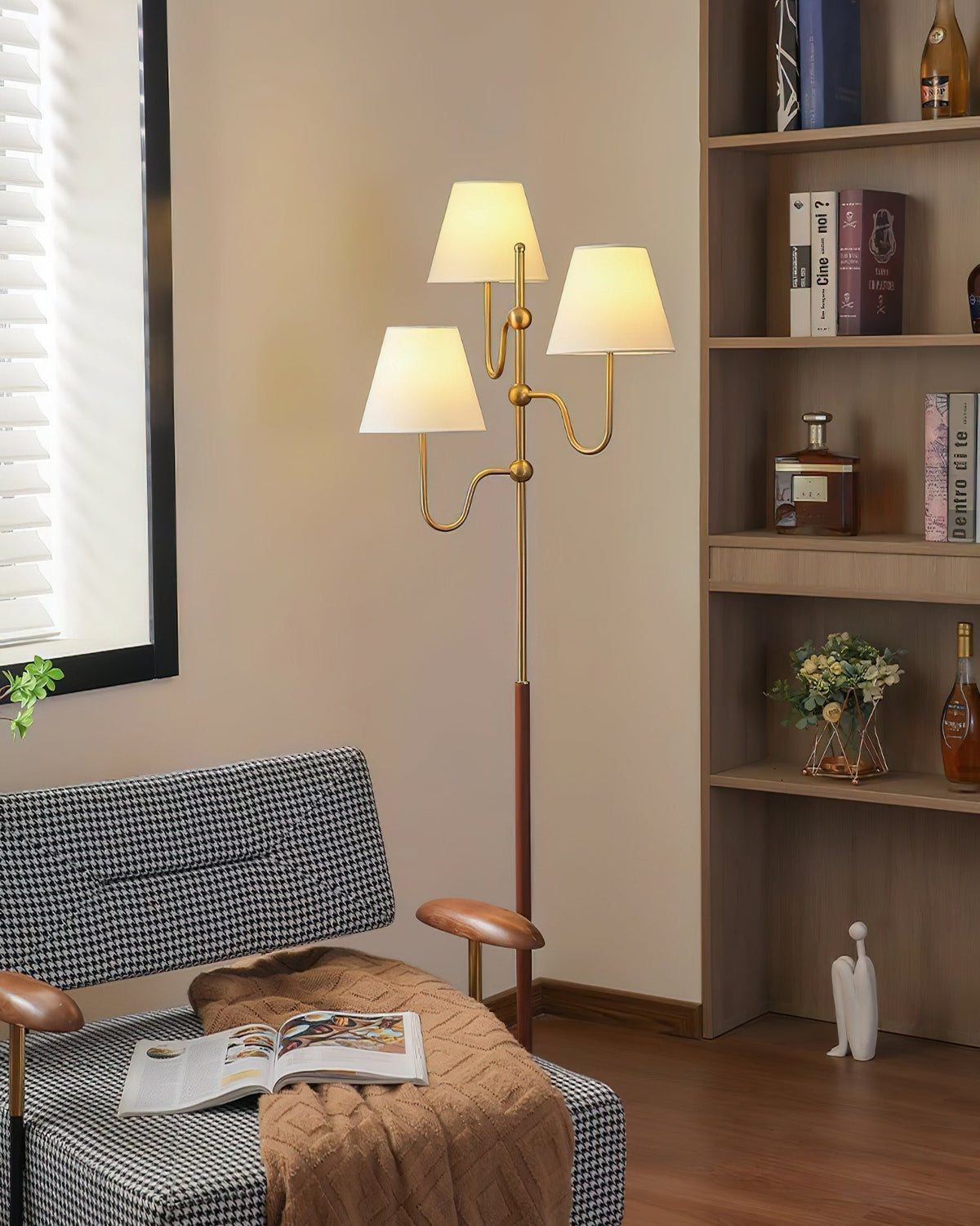 Vevenq vloerlamp met katoenen kap