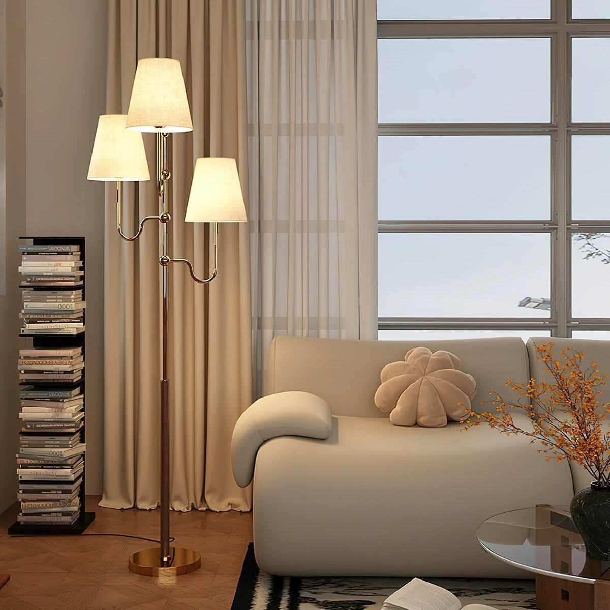 Vevenq vloerlamp met katoenen kap