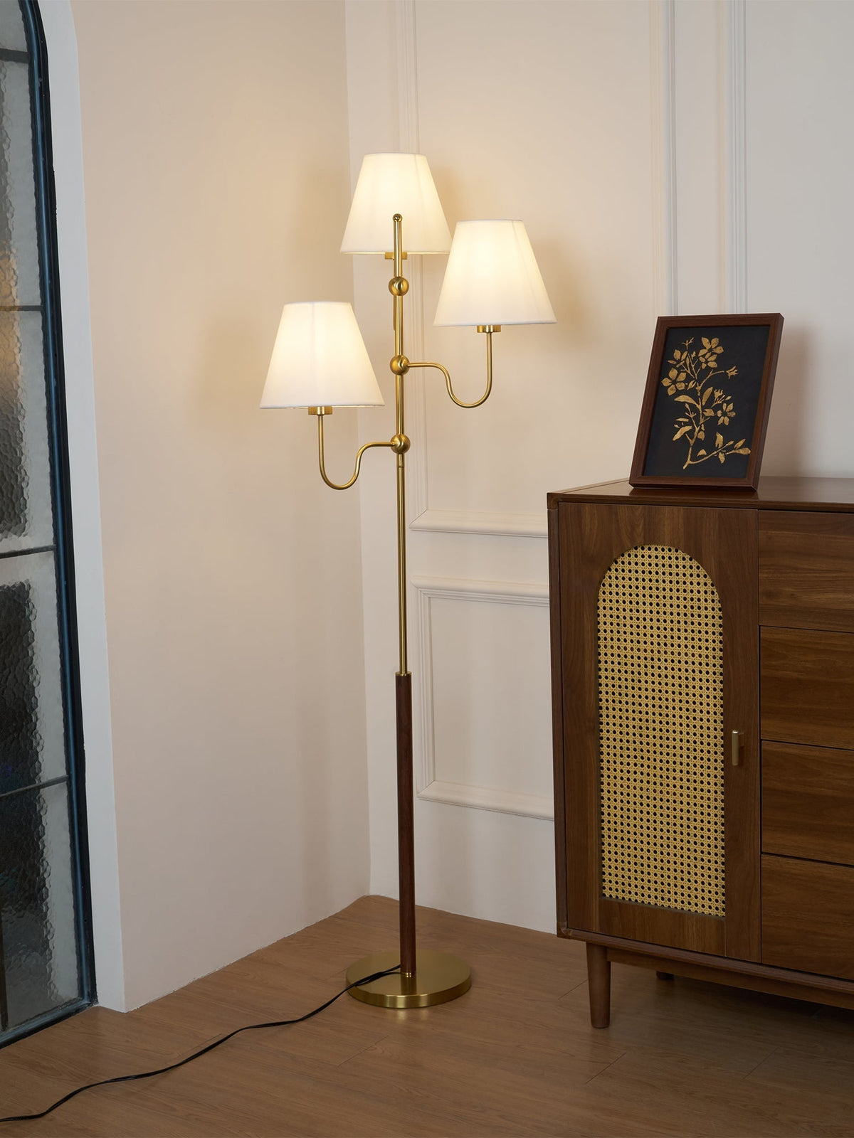 Vevenq vloerlamp met katoenen kap