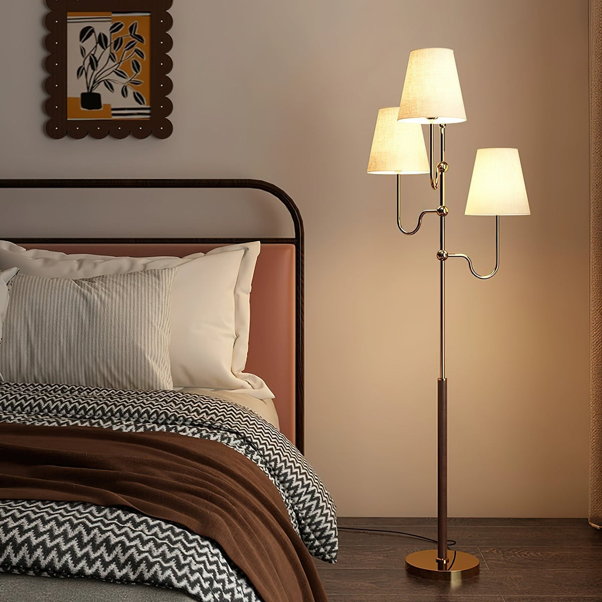 Vevenq vloerlamp met katoenen kap
