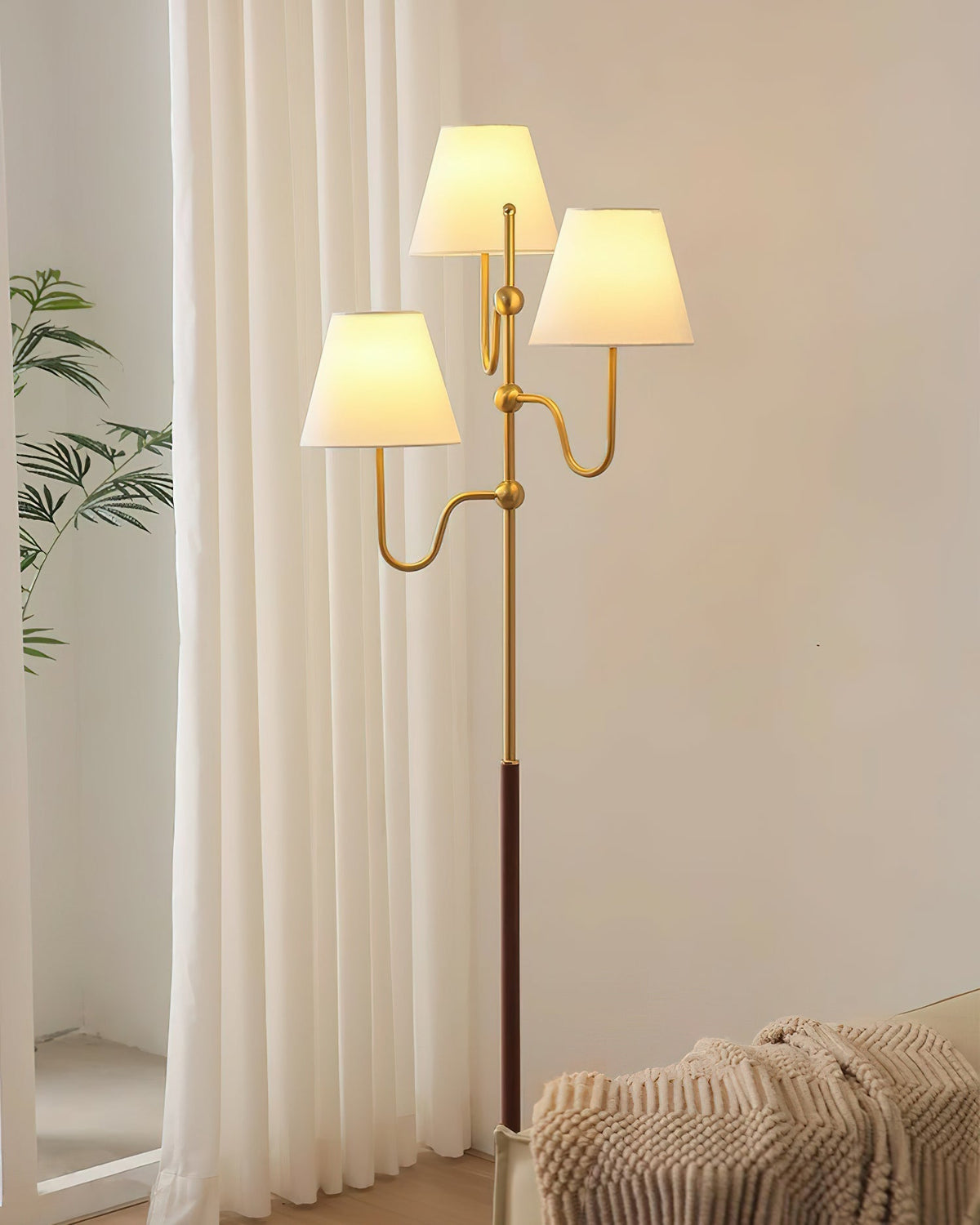 Vevenq vloerlamp met katoenen kap