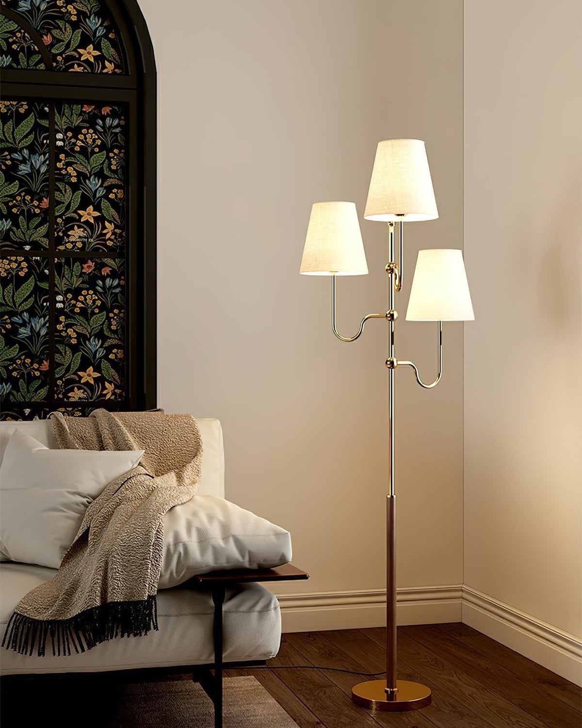 Vevenq vloerlamp met katoenen kap