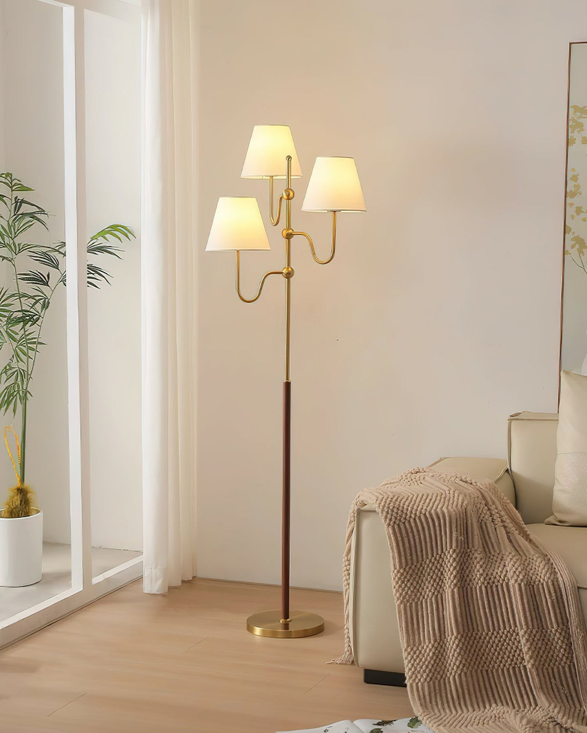 Vevenq vloerlamp met katoenen kap