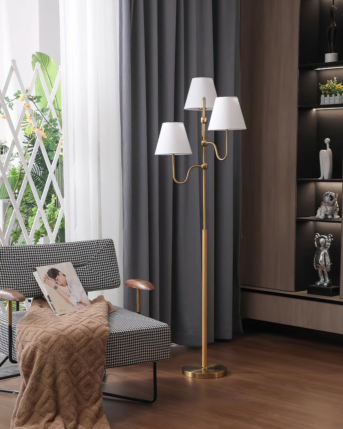 Vevenq vloerlamp met katoenen kap