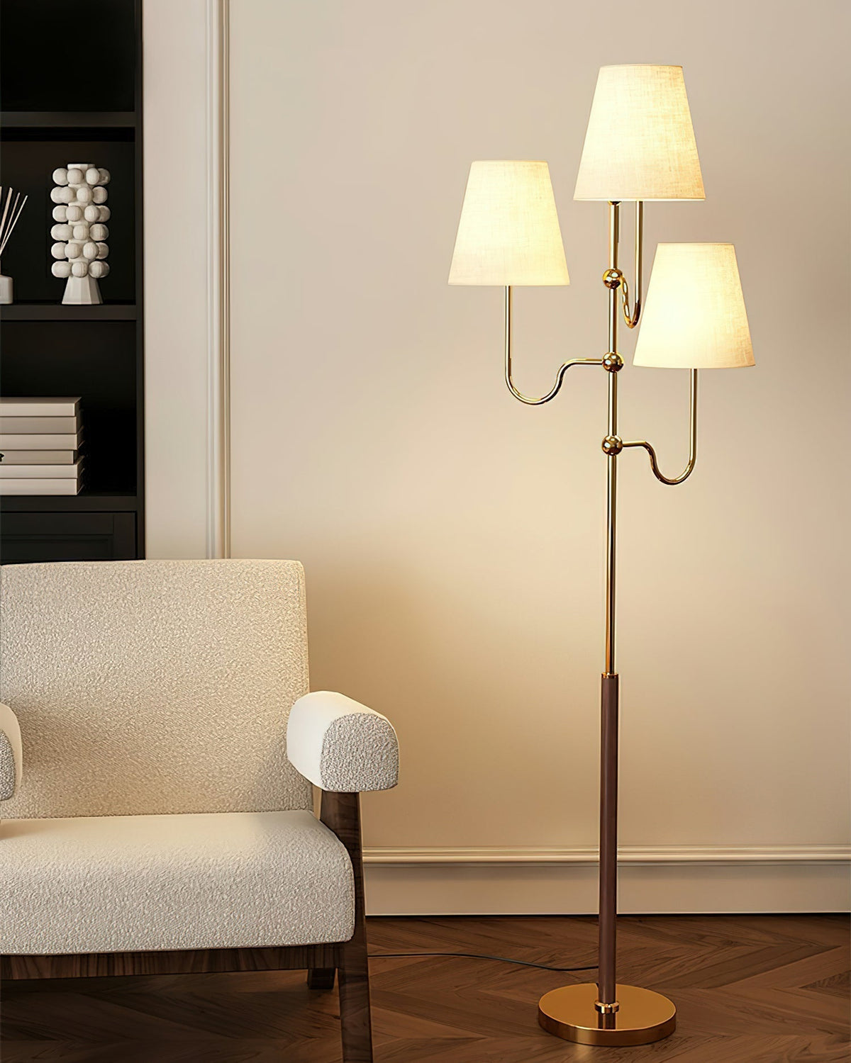 Vevenq vloerlamp met katoenen kap