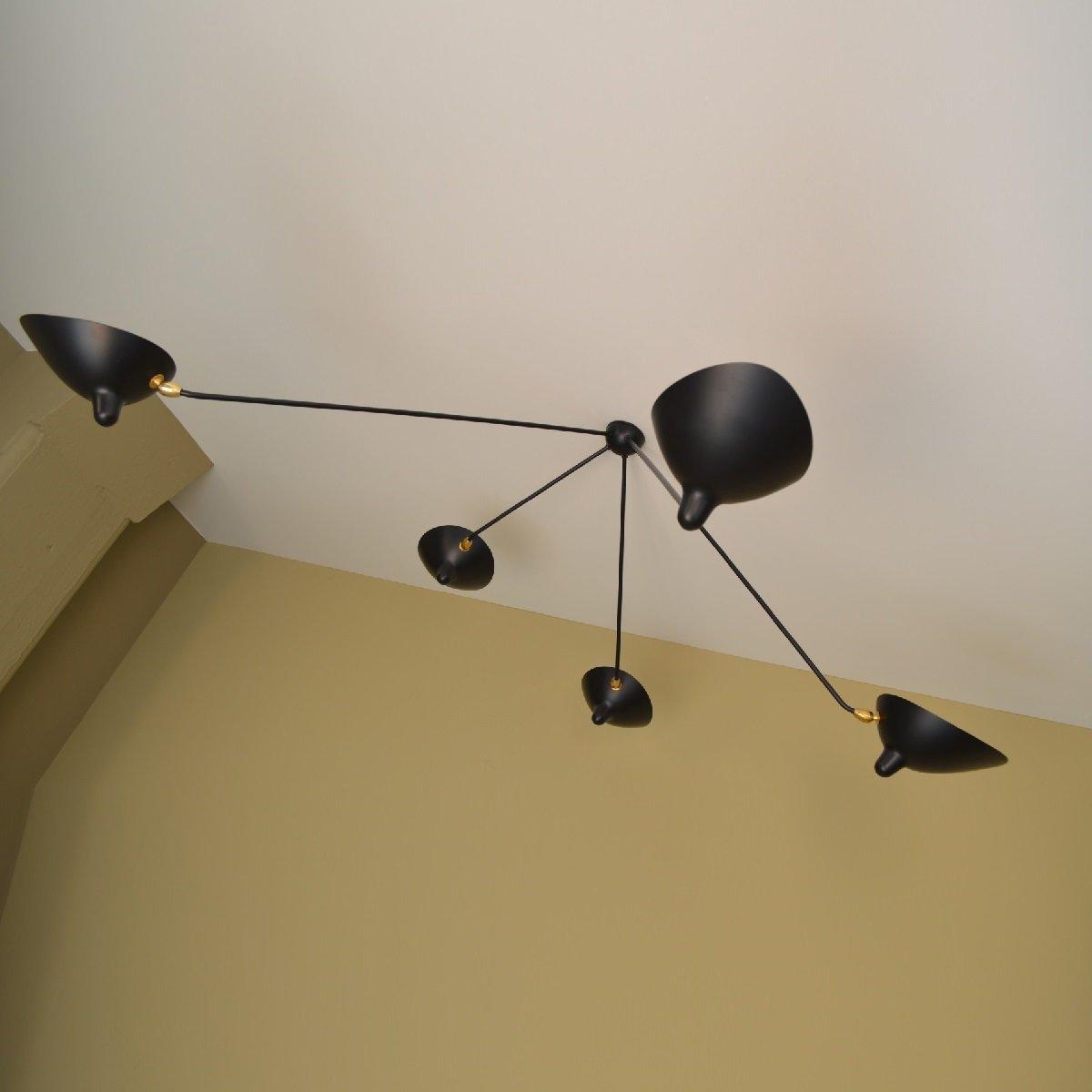 Elaoraine plafondlamp driearm zwart sculpturaal