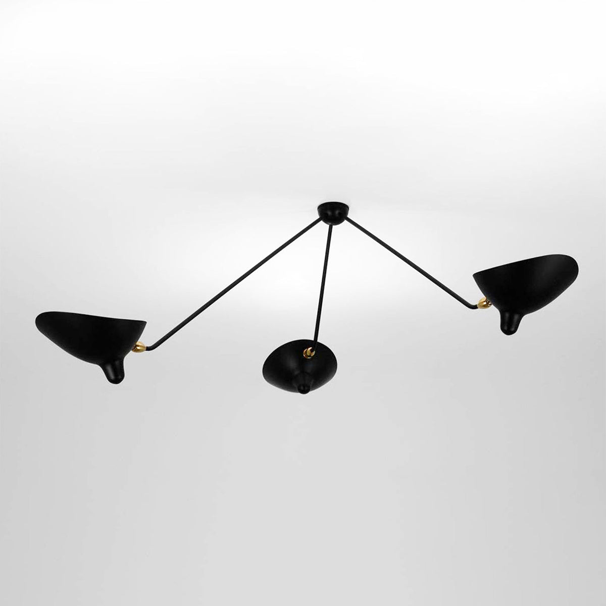Elaoraine plafondlamp driearm zwart sculpturaal