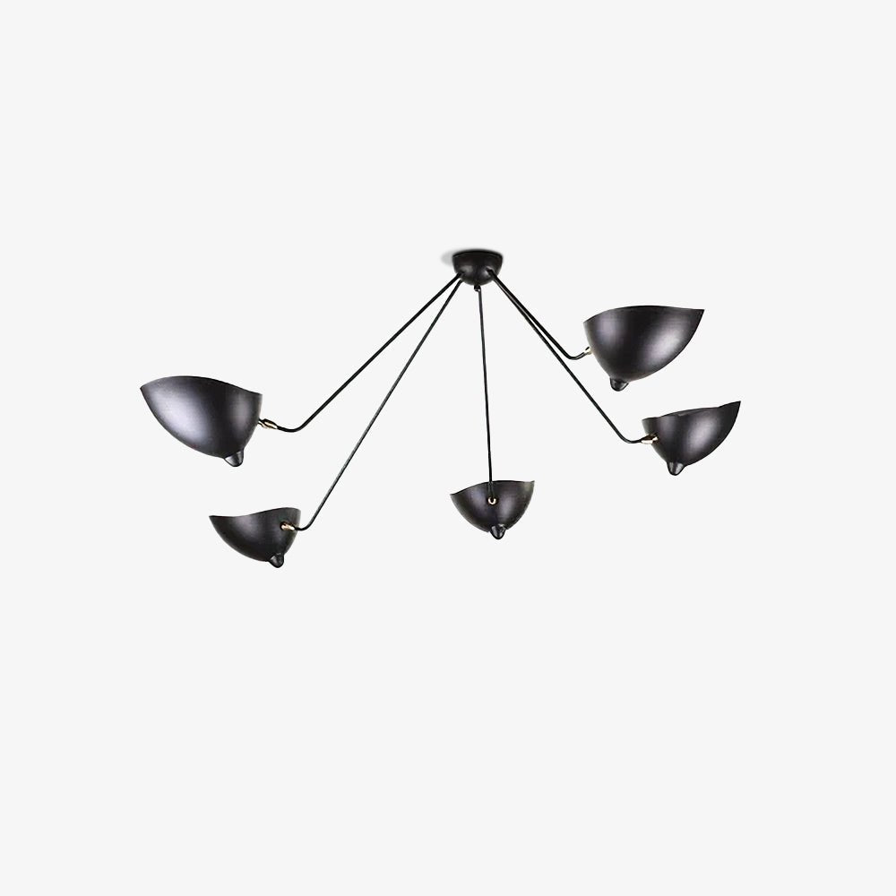 Elaoraine plafondlamp driearm zwart sculpturaal