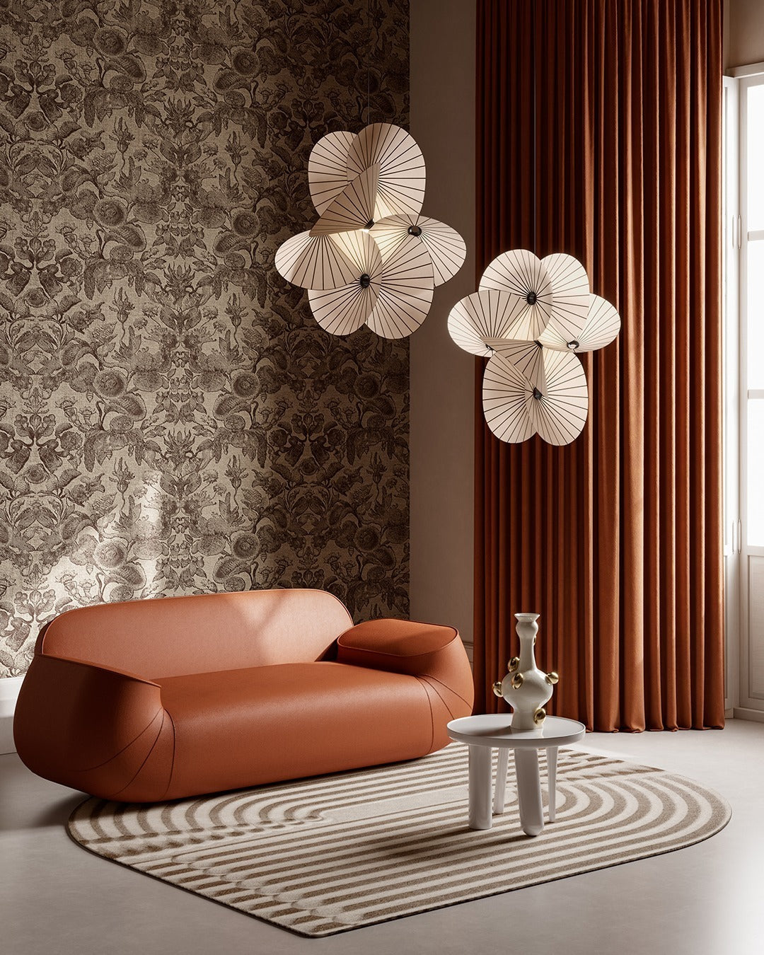 Florielle stoffen hanglamp
