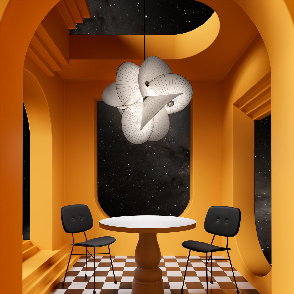 Florielle stoffen hanglamp
