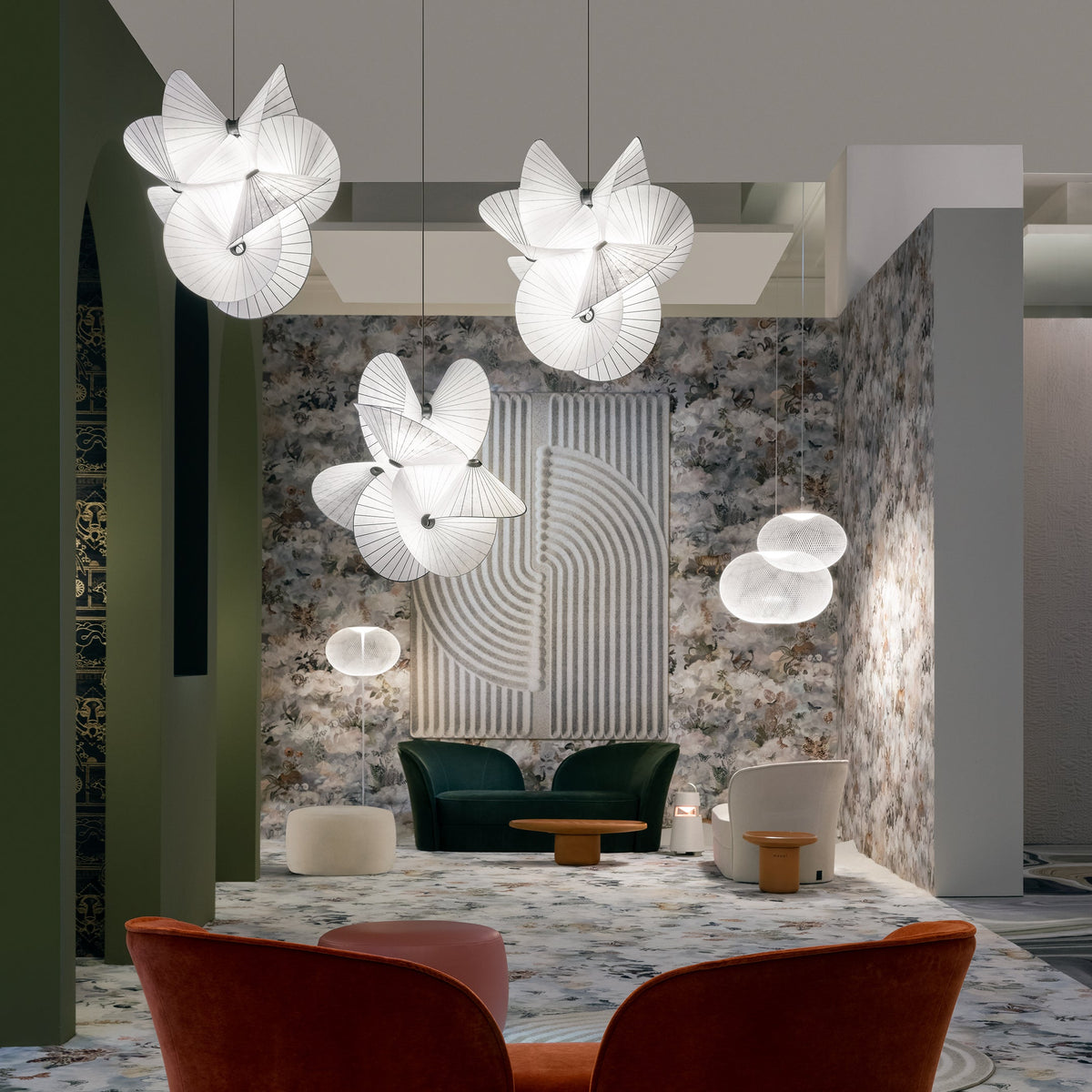 Florielle stoffen hanglamp