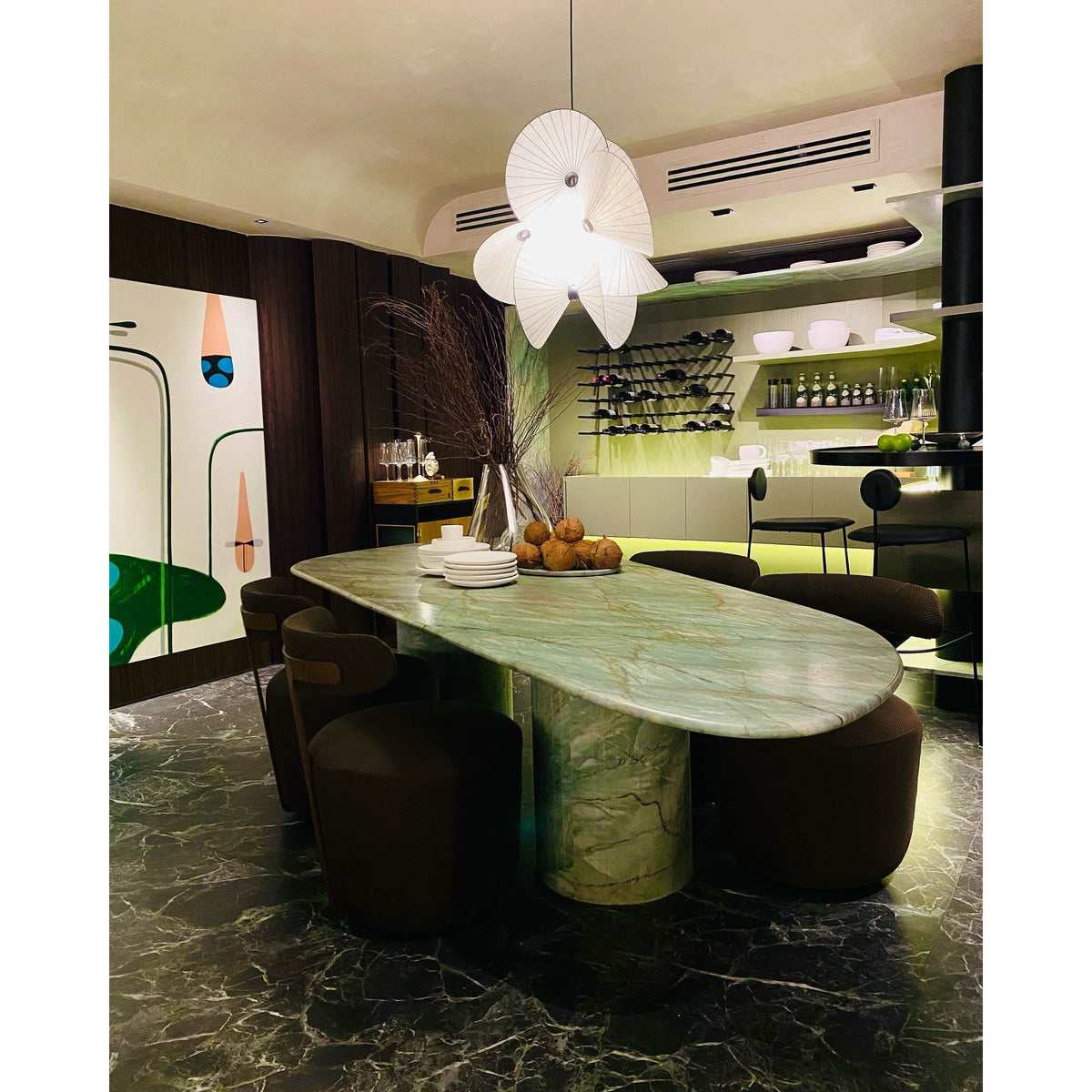 Florielle stoffen hanglamp