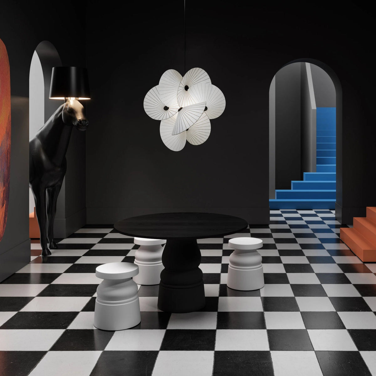 Florielle stoffen hanglamp
