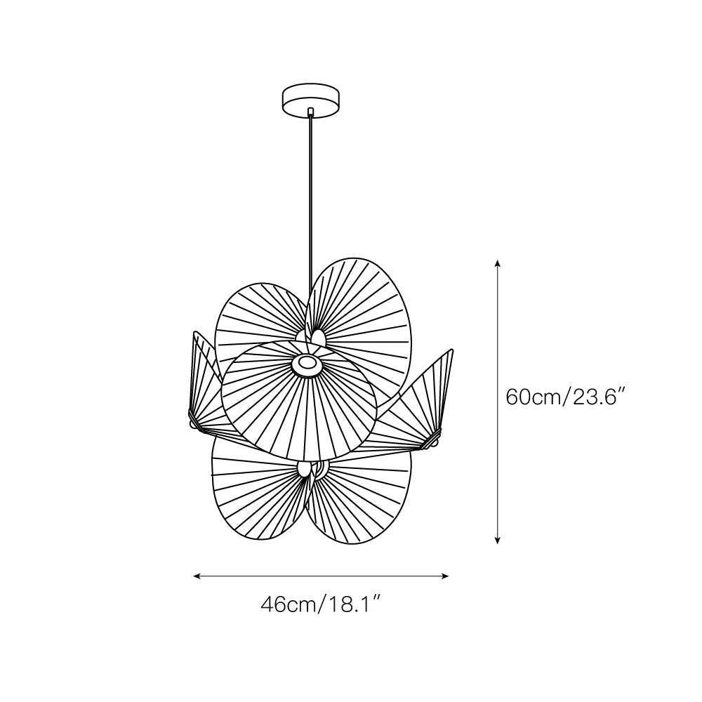 Florielle stoffen hanglamp