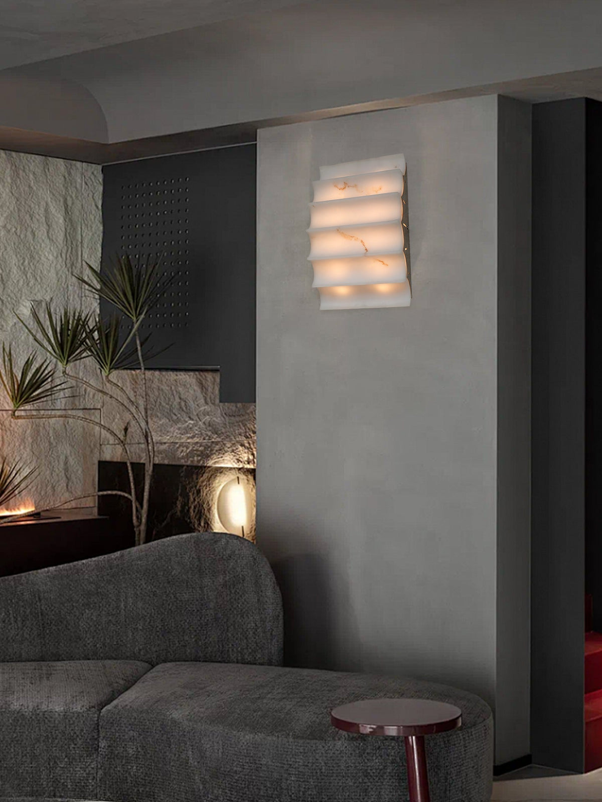 Dolax gelaagde albasten wandlamp