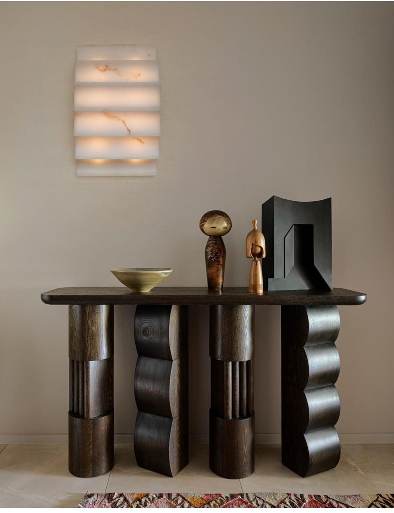 Dolax gelaagde albasten wandlamp