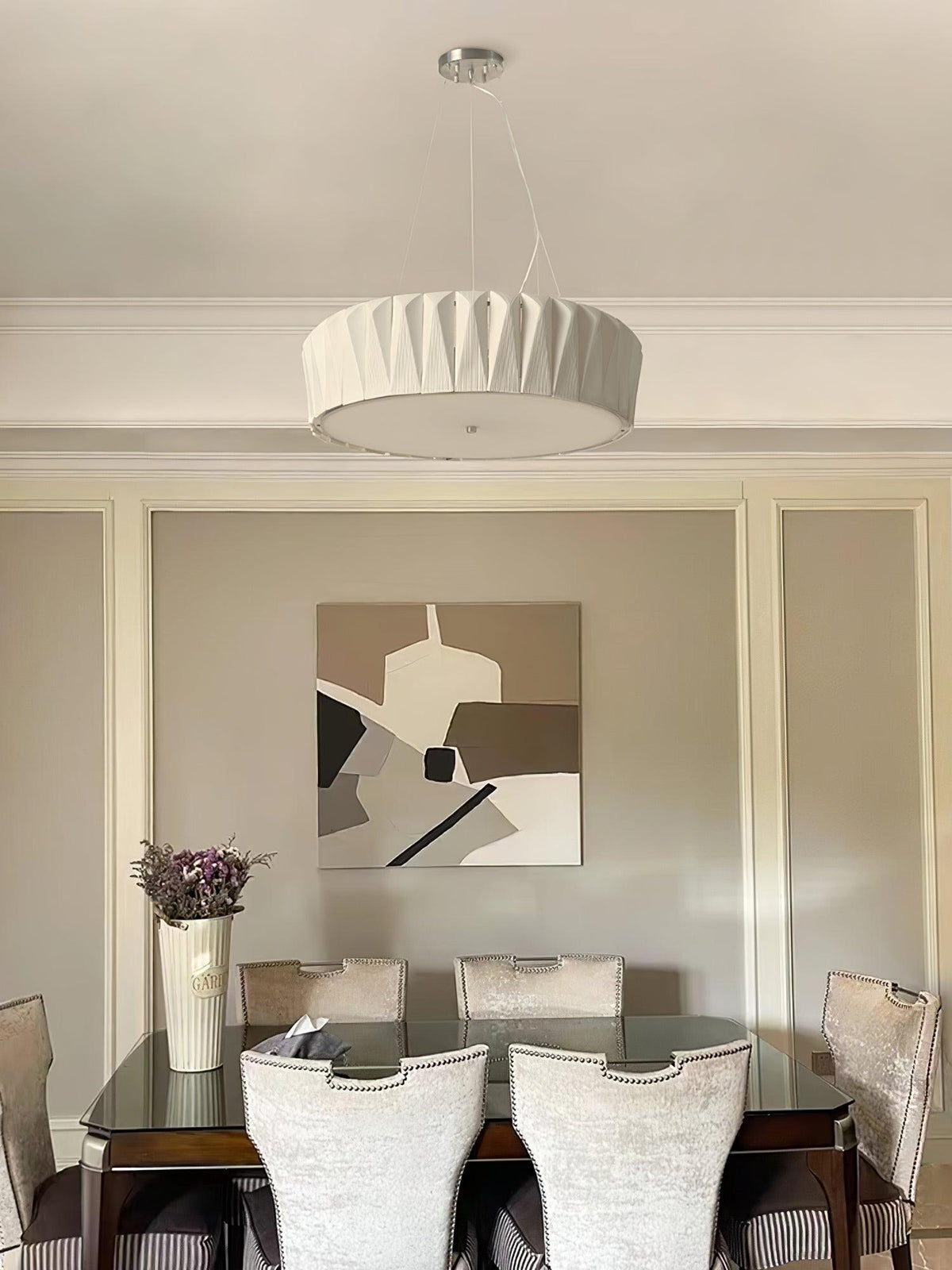 Vaeliora geribbelde keramische hanglamp
