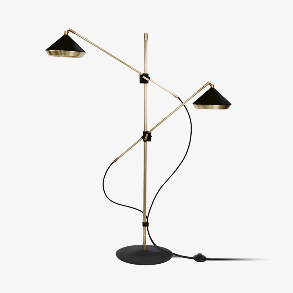 Mylirir Art Deco messing vloerlamp