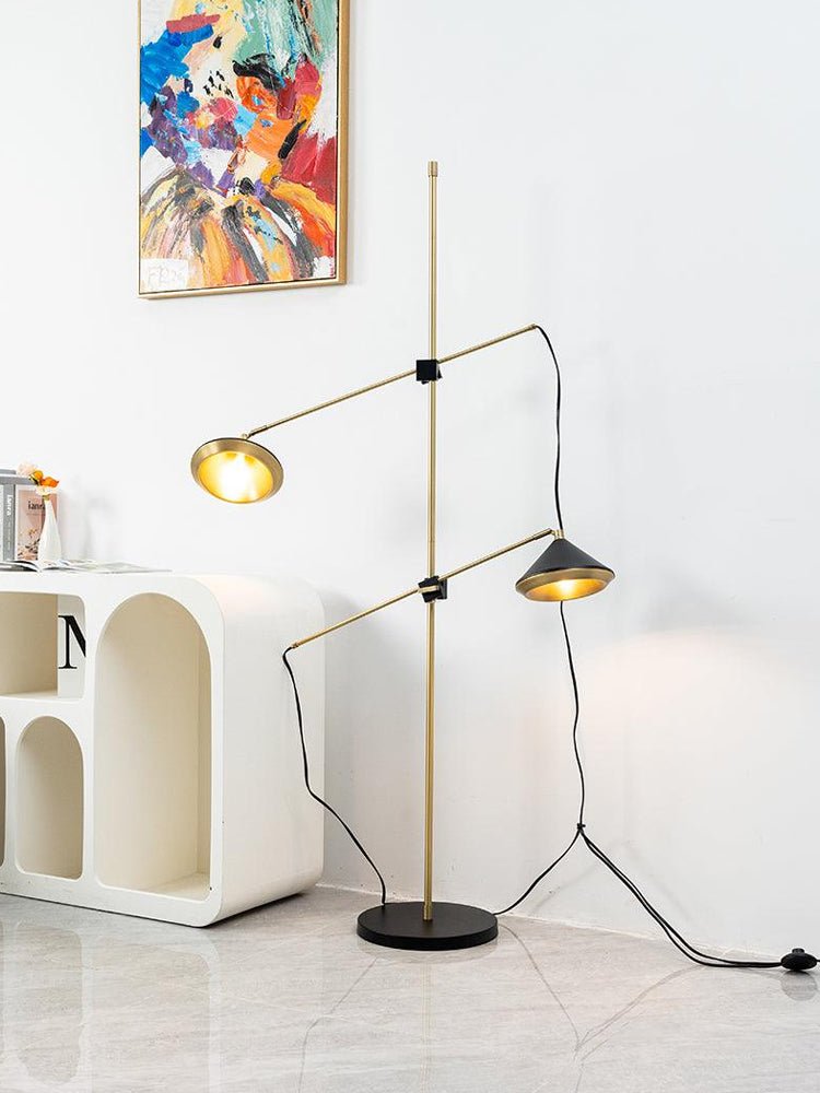 Mylirir Art Deco messing vloerlamp